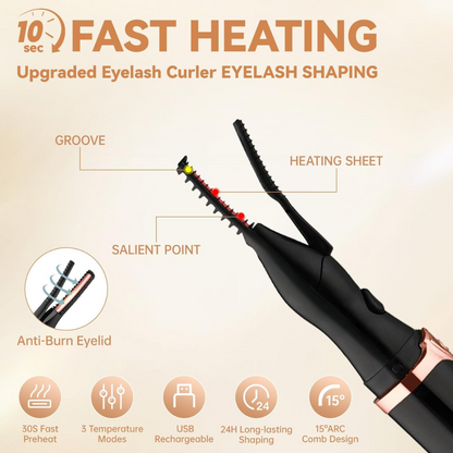 2-in-1 Heated Eyelash Curler
